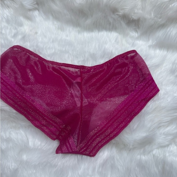 Victorias Secret Elegant Black Lace Bra and Pink Panty Set - Picture 5 of 13